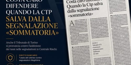 COSTA CARO DIFENDERE QUANDO LA CTP SALVA DALLA SEGNALAZIONE “SOMMATORIA”